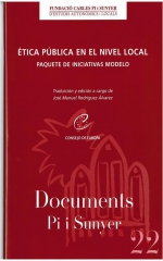22. Ética pública en el nivel local. Paquete de iniciativas modelo