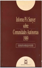 Informe Pi i Sunyer sobre Comunidades Autónomas 1989   