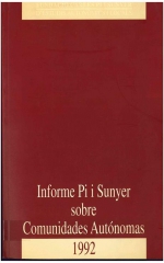 Informe Pi i Sunyer sobre Comunidades Autónomas 1992