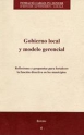 4. Gobierno local y modelo gerencial. Reflexiones y propuestas para fortalecer la función directiva en los municipios